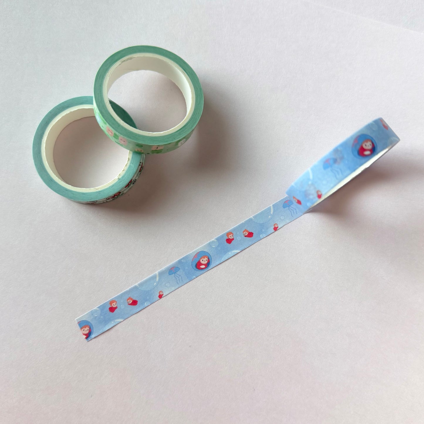 Red Fish 1cm Washi Tape