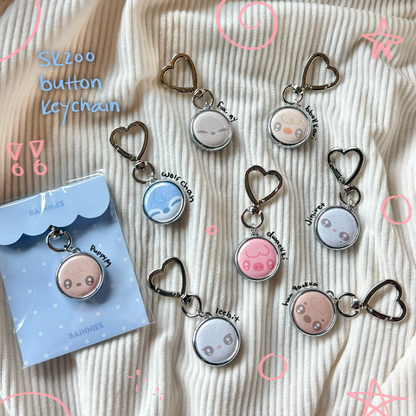 Skzoo Pin Button Keychain