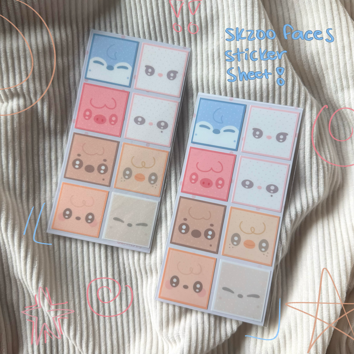 Skzoo Faces Sticker Sheet
