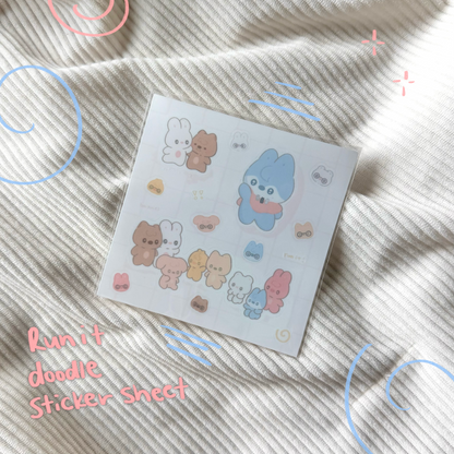 Run It Doodle Sticker Sheet