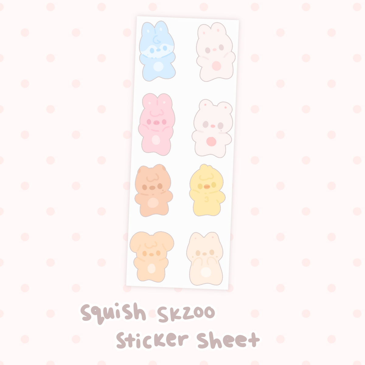 Squish Skzoo Sticker Sheet