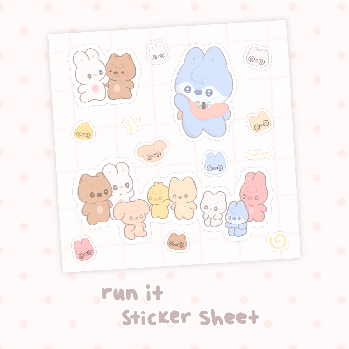 Run It Doodle Sticker Sheet